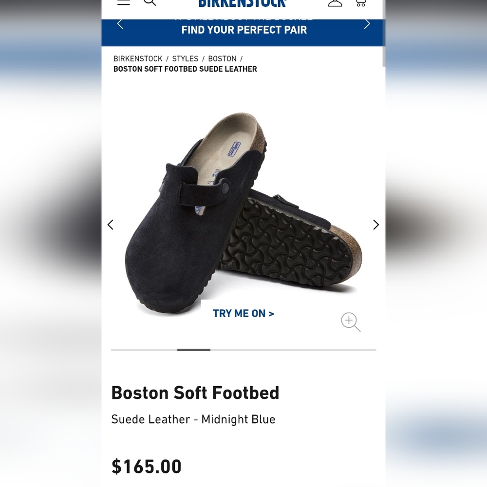 Birkenstock Women's Boston Soft Footbed Clogs - Midnight Blue